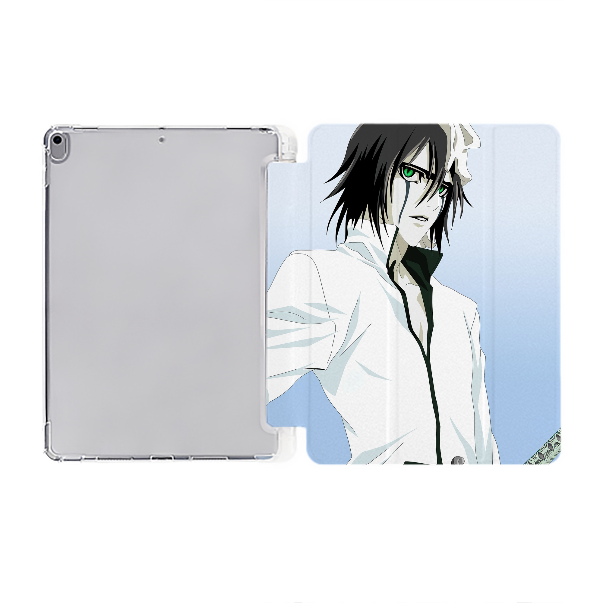 （画像用） ブリーチ BLEACH IPad ケース ペン収納付き 三つ折りスタンド PUレザー×シリコン 対応機種9.5/10.5/10.9インチ